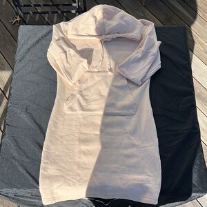 Women's Cream Hoodie Dress